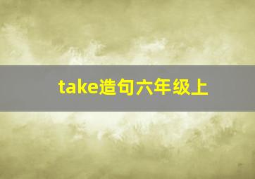 take造句六年级上