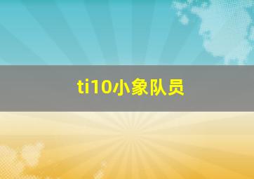 ti10小象队员