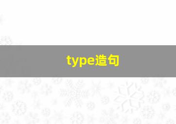 type造句