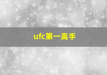 ufc第一高手