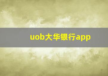 uob大华银行app