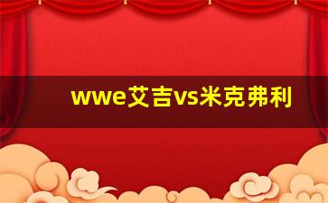 wwe艾吉vs米克弗利