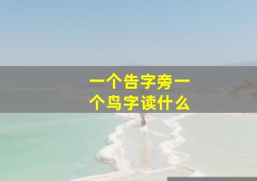 一个告字旁一个鸟字读什么