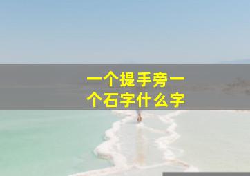 一个提手旁一个石字什么字