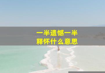 一半遗憾一半释怀什么意思