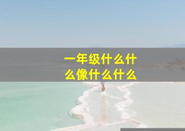 一年级什么什么像什么什么