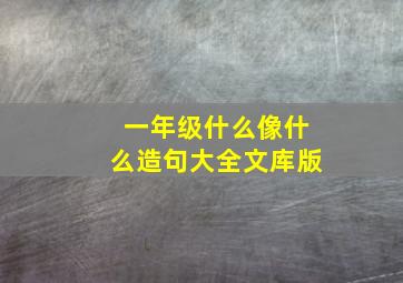 一年级什么像什么造句大全文库版