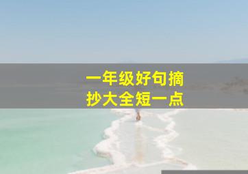 一年级好句摘抄大全短一点