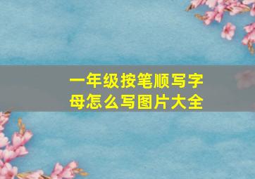 一年级按笔顺写字母怎么写图片大全