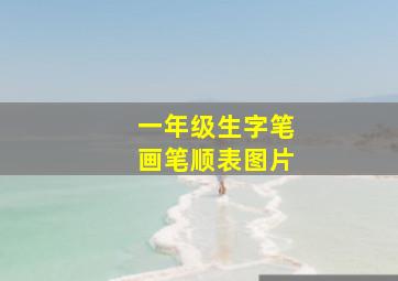 一年级生字笔画笔顺表图片