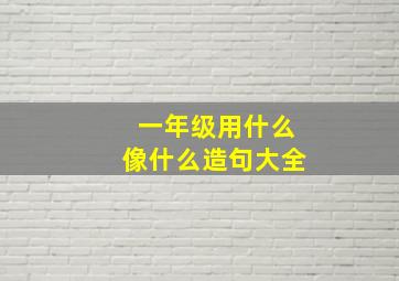 一年级用什么像什么造句大全