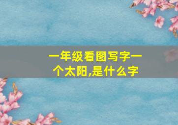 一年级看图写字一个太阳,是什么字