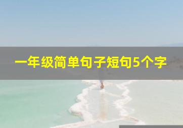 一年级简单句子短句5个字