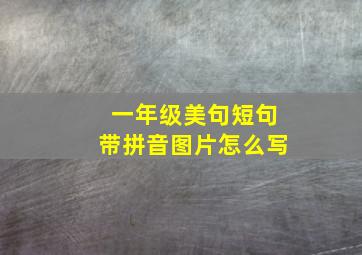 一年级美句短句带拼音图片怎么写