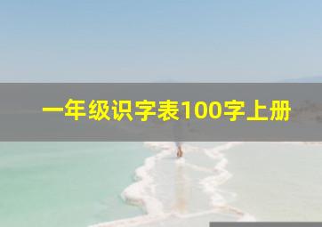 一年级识字表100字上册