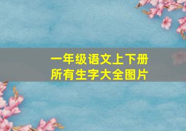 一年级语文上下册所有生字大全图片