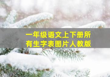 一年级语文上下册所有生字表图片人教版