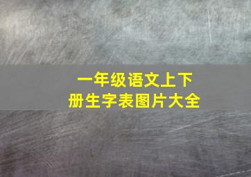 一年级语文上下册生字表图片大全