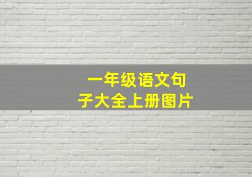 一年级语文句子大全上册图片