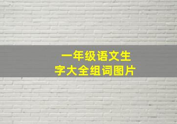 一年级语文生字大全组词图片