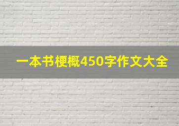 一本书梗概450字作文大全