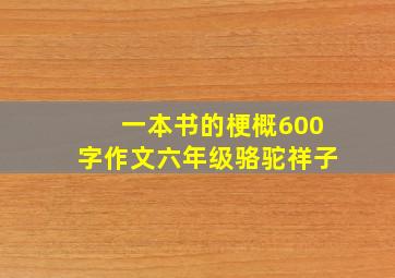 一本书的梗概600字作文六年级骆驼祥子