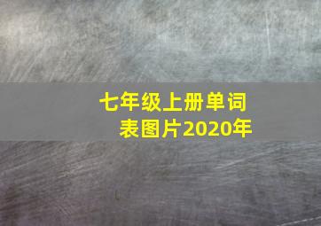 七年级上册单词表图片2020年