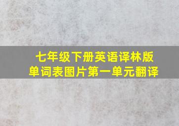 七年级下册英语译林版单词表图片第一单元翻译