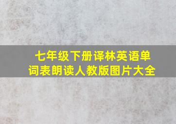 七年级下册译林英语单词表朗读人教版图片大全