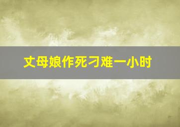 丈母娘作死刁难一小时