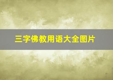 三字佛教用语大全图片