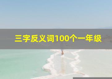 三字反义词100个一年级