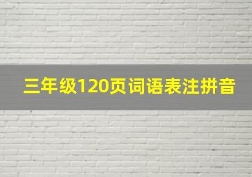 三年级120页词语表注拼音