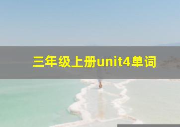 三年级上册unit4单词