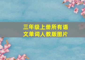 三年级上册所有语文单词人教版图片