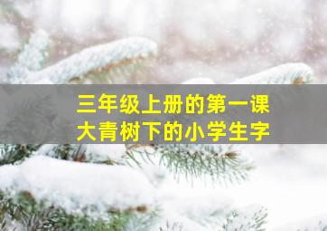 三年级上册的第一课大青树下的小学生字