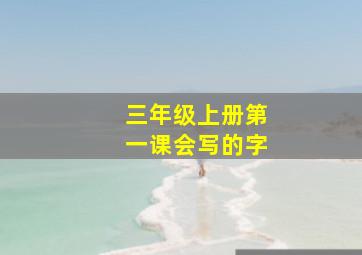 三年级上册第一课会写的字