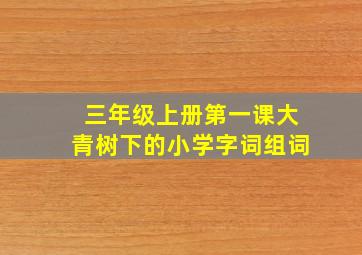 三年级上册第一课大青树下的小学字词组词