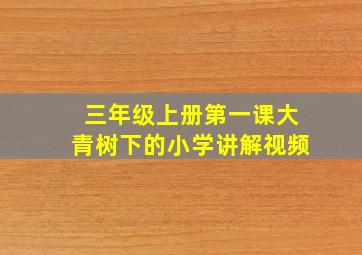 三年级上册第一课大青树下的小学讲解视频