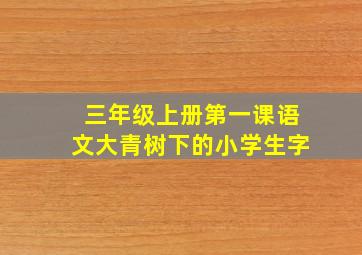 三年级上册第一课语文大青树下的小学生字