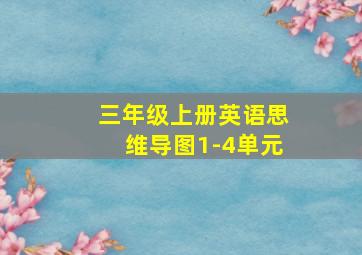 三年级上册英语思维导图1-4单元