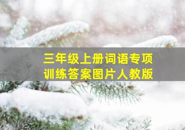 三年级上册词语专项训练答案图片人教版