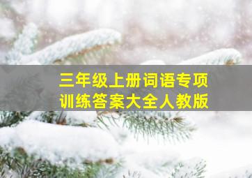 三年级上册词语专项训练答案大全人教版