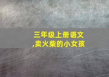 三年级上册语文,卖火柴的小女孩