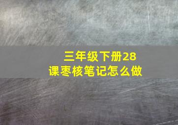 三年级下册28课枣核笔记怎么做