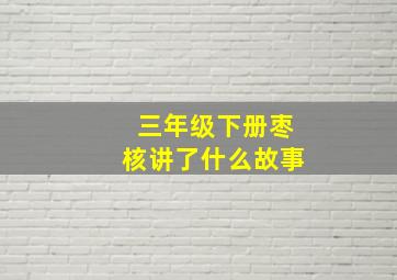 三年级下册枣核讲了什么故事