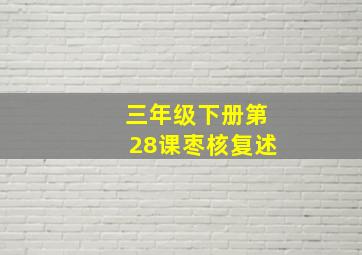 三年级下册第28课枣核复述