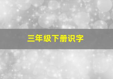 三年级下册识字