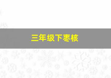 三年级下枣核