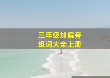 三年级加偏旁组词大全上册